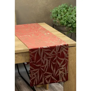 ubrus Elegantní sametový běhoun na stůl BLINK 15 cihlový Rozměr běhounu (šířka x délka): 35x180cm