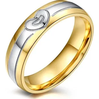 Prsten Šperky4U Ocelový prsten srdíčko, šíře 6 mm, vel. 62 - velikost 62 - OPR0055-SP-62