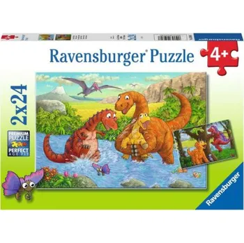 Puzzle RAVENSBURGER Puzzle Hraví dinosauři 2x24 dílků 133742