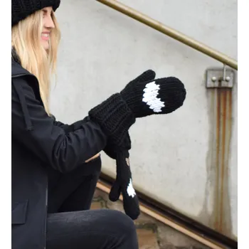 Rukavice rukavice M.ASCH-Be original Knitted Mitt - Black one size