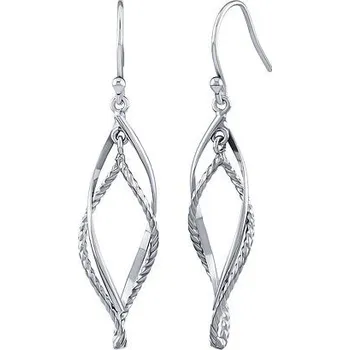 Náušnice Stříbrné visací náušnice spirály Annika ZT72754E