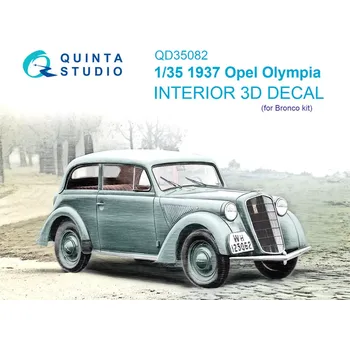 Plastikový model Quinta studio 1/35 1937 Opel Olympia 3D-Pr.&col.Inter. (BRONCO)