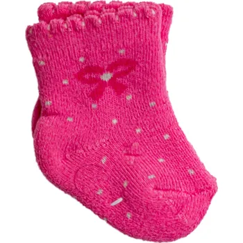 MR Kojenecké ponožky - růžová mašle - vel. 56 - 62