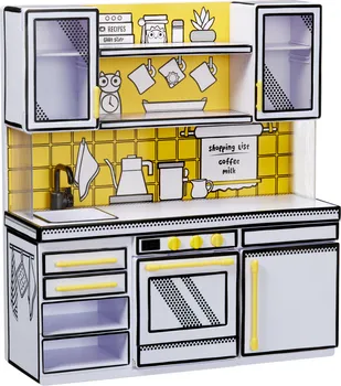 Dětská kuchyňka MGA Miniverse Make It Mini Kitchen žlutá/růžová/bílá