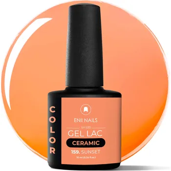 Lak na nehty ENII NAILS Gel lak Ceramic 159 Sunset - gelový lak bez HEMA, 10 ml