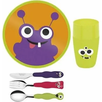 Příbor Tramontina Lirous 5dílná dětská sada (talíř, hrnek, lžíce, vidlička, nůž) 23797/001