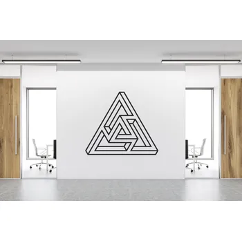 Samolepící dekorace Lepy.cz Samolepka na zeď Trojúhelník - Abstrakt Velikost (šířka x výška): 90x78cm, Barevná varianta: Mátová zelená