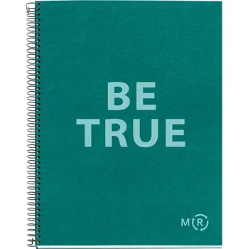 Poznámkový blok Miquelrius Be Eco, A4, 80 listů, linka, Emerald