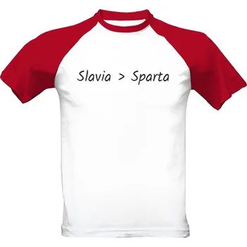 Pánské tričko Tričko s potiskem Tričko "Slavie je víc než Sparta" pánské