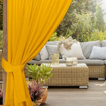 Příslušenství pro záclonu a závěs Zahradní závěs do altánu žlutý - 40 Rozměr závěsu: 155x240cm
