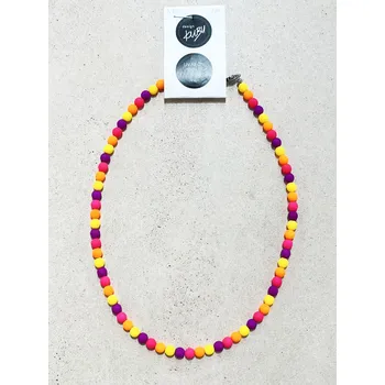 Náhrdelník Náhrdelník neon oranžový - KUBUdesign 0001903