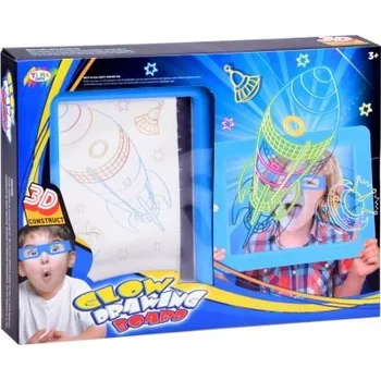 Výuková hračka Podsvícená tabule + 3D brýle