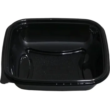 Jednorázové nádobí Miska PET 375ml,160x160x30mm, FCR140H25ND čtvercová černá - 640 ks