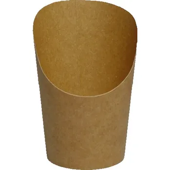 Jednorázové nádobí Kornout na hranolky 250/300ml hnědý - 1000 ks