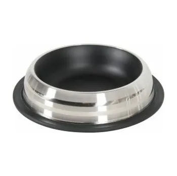Miska pro psa Protiskluzová miska Zolux Merenda inox - 1,85 l, černá