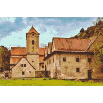 Diamantové malování Diamantové malování - Červený klášter, Slovensko Velikost: 40x60cm, Rámování: Pouze srolované plátno, Diamanty: Kulaté