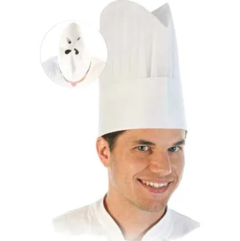 Jednorázová čepice Čepice kuchařská papírová 24cm - 250 ks