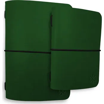 Diář Eggo Rubber Band kožený deník - zápisník Zelená A6