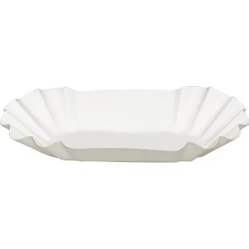 Jednorázové nádobí Miska papírová BIO 17,5x10,5x3cm bílá - 2000 ks