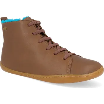 Dívčí obuv Barefoot dětské zimní boty Camper - Peu Cami Pavitra Faro/Path Ry Abeja hnědé Velikost: 32