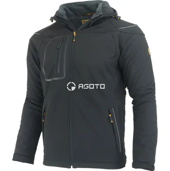 Pánská softshellová bunda JCB Trade Hooded černá pánská softshell bunda L