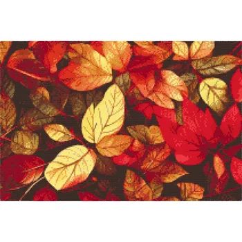 Diamantové malování Diamantové malování - Podzim v barvách Velikost: 40x60cm, Rámování: Pouze srolované plátno, Diamanty: Čtvercové