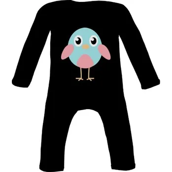 Kojenecké oblečení Dětské body Long s potiskem Barevné ptáčátko dětské