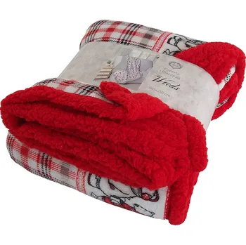 deka B.E.S. - Petrovice, s.r.o. Deka s beránkem mikroflanel Woods, dárkové balení - medvědi Rozměr: 150x210