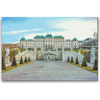 Diamantové malování Diamantové malování - Palác Belveder, Vídeň Velikost: 40x60cm, Rámování: Pouze srolované plátno, Diamanty: Kulaté