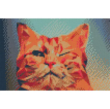 Diamantové malování Diamantové malování - Vektorová kočka Velikost: 20x30cm, Rámování: Pouze srolované plátno, Diamanty: Čtvercové