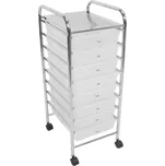 Plastový pojízdný regál v bílo-stříbrné barvě 33x83 cm – Premier Housewares ID_818184