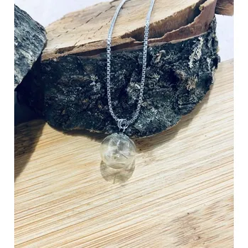 Náhrdelník VitaliaArt | Náhrdelník z pravých květů malý sklo, chmýří - Vitalia Art 0001749