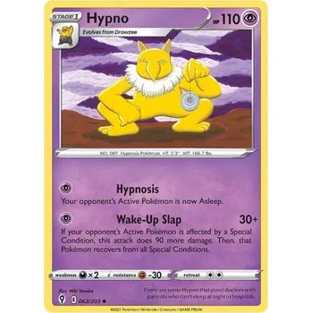 Společenská hra Pokémon karta Hypno 062/203 - Evolving Skies