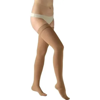 Dámské punčochy Stehenní punčochy Avicenum PHLEBO 520 III.KT—Velikost 4+, barva natura, s lemem, délka normal, se špicí