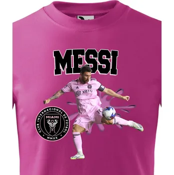 Dětské tričko Lionel Messi, Barva Purpurová, Velikost 122 cm/6 roků, Canvas Dětské tričko Bezvatriko.cz 2033