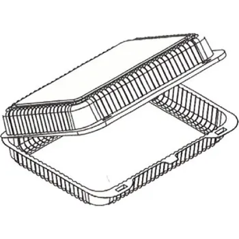 Jednorázové nádobí Blistr obdélník rPET 224x157x60mm K-57N, transparentní - 250 ks