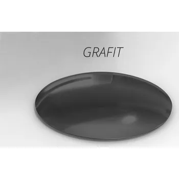 Vana Besco Volně stojící vana z litého mramoru Siya BW 160x92 (172x100), bílá lesk/černá lesk Rozměry (cm): 172x100, Typ a barva výpustě: Alcaplast Click-Clack s horním čištěním, grafit