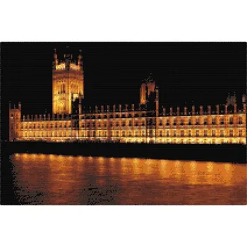 Diamantové malování Diamantové malování - Westminsterský palác Velikost: 40x60cm, Rámování: Pouze srolované plátno, Diamanty: Čtvercové