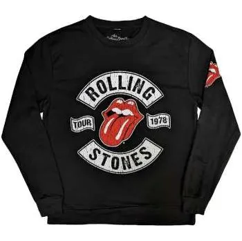 Pánská mikina Merch The Rolling Stones: The Rolling Stones Unisex Sweatshirt: Us Tour 1978 (back & Sleeve Print) (large) L
