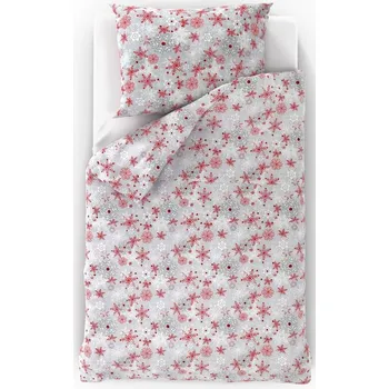 Povlečení Kvalitex Vločky 8220101380Z 140 x 200, 70 x 90 cm zipový uzávěr
