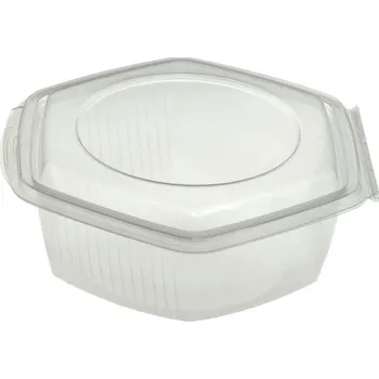 Jednorázové nádobí Miska PP s víčkem 750ml šestiboká - 300 ks