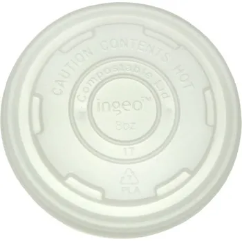 Jednorázové nádobí Víčko BIO CPLA 90mm na misku na polévku 250ml 100% kompostovatelné - 1000 ks