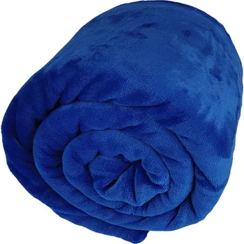 Krycí plachta ČESKÝ VÝROBCE Deka přikrývka Fleece mikrovlákno 150x200 cm modrá