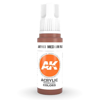 Modelářská barva AK Interactive: General Series - Medium Rust 17ml