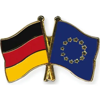 Odznak (pins) 22mm vlajka Německo+EU - barevný