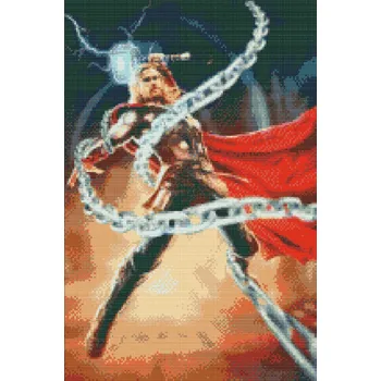Diamantové malování Diamantové malování - Thor 1 Velikost: 40x60cm, Rámování: Pouze srolované plátno, Diamanty: Čtvercové