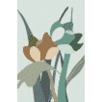 Diamantové malování Diamantové malování - Boho divoké květy Velikost: 20x30cm, Rámování: Pouze srolované plátno, Diamanty: Čtvercové