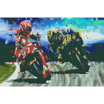 Diamantové malování Diamantové malování - Rivalové Velikost: 40x60cm, Rámování: Pouze srolované plátno, Diamanty: Čtvercové