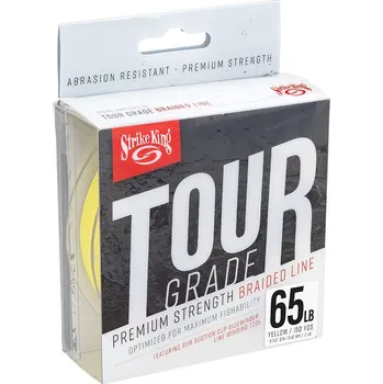 Strike King Splétaná Šňůra Tour Grade Blade Yellow - 65 lb 0,42 mm 150 m