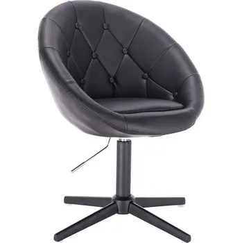 LuxuryForm DESIGN Křeslo VERA na černém kříži - černé